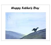 Fathers Day Card Greyhound Whippet Lurcher Italian Dog - CUSTOM TEXT