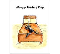 Fathers Day Card Greyhound Whippet Lurcher Italian Dog - CUSTOM TEXT