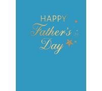 Father's Day Card, Happy Father's Day Description, Type on Blue - 8 x 6 inches - Avant Garde Studios