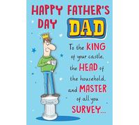 Father's Day Card, Humour Happy Father's Day Dad - 9 x 6 inches - Regal Publishing