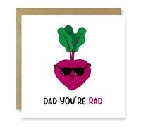 Father's Day Card, Rad Dad card, radish pun card, card for father, punny card for father, card from son, from daughter