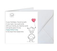 Father's Day Card Sentimental Heartfelt Unique Dad Daddy Gift from Daughter Son 14 x 14 cm 300 gsm