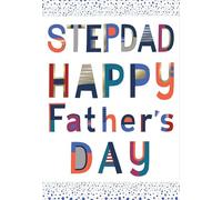 Father's Day Card, Stepdad Happy Father's Day - 9 x 6 inches - Piccadilly Greetings