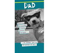 Father's Day Card - Super Dad Super Kid - Funny Card For Dad