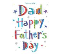Father's Day Card, To a Great Dad - 8 x 6 inches - Regal Publishing