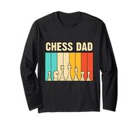 Fathers Day Chess Player Daddy Best Dad Ever Checkmate Papa Long Sleeve T-Shirt