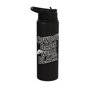 Fathers Day Cowboy Dad Country Music Line Dancing for Men Stainless Steel Insulated Water Bottle