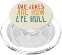 Fathers Day Dad Jokes Are How Eye Roll Retro Papa Daddy Pun PopSockets PopGrip for MagSafe
