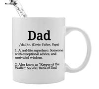 Father's Day Definition Mug 8x9.5 cm, Funny Dad Ceramic Coffee Cup Gift