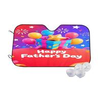 Father's Day Festival Wind Sun Shade for Car Sun Visor Foldable Vehicle Sunshade 27.5×51.2 Inch