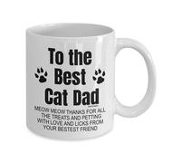 Fathers day from the Cat, Cat Dad Daddy Mug, Valentines gifts from Cats to Humans, Birthday Cup, For Christmas Presents - MG0108