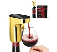 Fathers Day Gift,5-in-1 Electric Wine Decanter & Smart Liquor Dispenser,Automatic Aerator&Pourer with 1-999ml Precision Dosing | World Cup Viewing Party Supplies|Gift for Men,Dad,Whiskey Lovers(Gold)