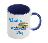 Father's Day Gift, Dad's Caravan Mug, Holiday Mug, Birthday Gift for Dad, Travelling Gift for Daddy Coffee Mug,Tea Mug Cocoa Soup Daily use Inside Coloured Ceramic Cup Mug. (Navy Blue)
