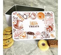 Father's Day Gift for Dad, Grandad, and Step Dad - Rectangle Biscuit Tin - Cracker Tin Presents for Dad - Airtight Biscuit Container for Cookies, Cake, Sweets, and Treats - Good Gifts for Dads