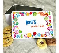 Father's Day Gift for Dad, Grandad, and Step Dad - Rectangle Biscuit Tin - Cracker Tin Presents for Dad - Airtight Biscuit Container for Cookies, Cake, Sweets, and Treats - Good Gifts for Dads
