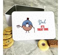 Father's Day Gift for Dad, Grandad, and Step Dad - Rectangle Biscuit Tin - Cracker Tin Presents for Dad - Airtight Biscuit Container for Cookies, Cake, Sweets, and Treats - Good Gifts for Dads