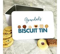 Father's Day Gift for Dad & Grandad - Rectangle Biscuit Tin - Airtight Cracker Tin for Cookies, Cake, Sweets & Treats