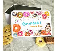 Father's Day Gift for Dad & Grandad - Rectangle Biscuit Tin - Airtight Cracker Tin for Cookies, Cake, Sweets & Treats
