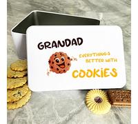 Father's Day Gift for Dad & Grandad - Rectangle Biscuit Tin - Airtight Cracker Tin for Cookies, Cake, Sweets & Treats