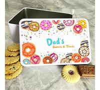 Father's Day Gift for Dad & Grandad - Rectangle Biscuit Tin - Airtight Cracker Tin for Cookies, Cake, Sweets & Treats