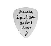Fathers Day Gift for Grandpa Guitar Pick I couldn't Pick a Better Grandpa Guitar Gifts for Grandfather from Granddaughter Grandson (Grandpa-2)