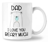Fathers Day Gift for New Dad, Dad I Love You Beary Much Design Mug, Birthday Present for Daddy from Son or Daughter