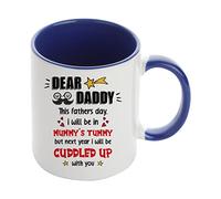 Father's Day Gift from Bump, to Daddy from Baby, Dad to be Gifts, I'll Cuddle with You Coffee Mug,Tea Mug Cocoa Soup Daily use Inside Coloured Ceramic Cup Mug. (Navy Blue)