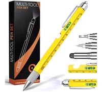 Fathers Day Gift from Daughter Son, 9 in 1 Multi Tool Pen Set with led Light and Ruler for Men, Includes 2 Ink Refills, Presents for Men, Gift for Him, Everything for Best Dad Gift