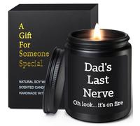 Father's Day Gifts for Dad from Daught Son Dad Gift for Birthday Christmas, Presents for Daddy Father Stepdad Funny Dad's Last Nerve Candle, 200g Men's Sandalwood Soy Wax Scented Candles