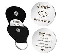 Father's Day Gifts For Godfather Gifts Pocket Hug Keyring For Father Birthday Retirement Christmas Valentines Halloween Anniversary Thanksgiving Day Godfather Thank You Gift From Goddaughter Godson