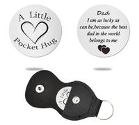 Father's Day Gifts for Men Father Dad Birthday Gift for Daddy from Daughter Son Pocket Hug Token for Step Father Daddy I Love You Dad Gifts for Dad pa Long Distance Gift for Men Papa Coin Token