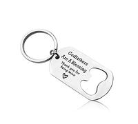 Father's Day Gifts Godfather Gift from Goddaughter Godfather Keyring Keychain Bottle Opener Keyring Baptism Gift Christening Keyrings Thank You Appreciation Keychain Birthday Gifts for Dad