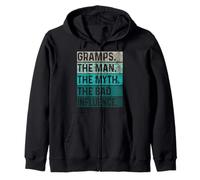 Father's Day Gramps Gift The Man The Myth The Bad Influence Zip Hoodie