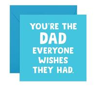 Father's Day Greeting Card - 'Dad Everyone Wishes They Had' - Gifts for Daddy, Pop, Da, Papa, Step Dad, In-Law, Husband, Him - Sweet Messages - Comes with Fun Stickers
