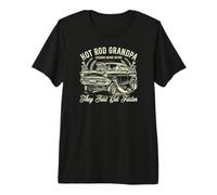 Father's Day Hot Rod Grandpa Legends Never Retire Premium T-Shirt