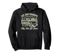 Father's Day Hot Rod Grandpa Legends Never Retire Pullover Hoodie