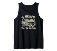 Father's Day Hot Rod Grandpa Legends Never Retire Tank Top