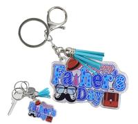 Father's Day Keychain | Acrylic Flat Keychain to Celebrate Father's Day | Love Expression Novelty Keychains to Avoid Losing Keys for Theme, Working