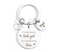 Father's Day Keyring Gift from Daughter - Birthday Present for Dad, Daddy, Step Dad and New Dads - Christmas Ideas