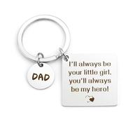 Fathers Day Keyring Gifts for Dad Daddy Cute Keyring Presents from Daughter Keychain for Men Best Dad Gifts Papa Step Dad Dad to Be christmas Birthday Thanksgiving Day Gifts Under 10 Pounds