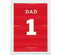 Father's Day Liverpool Framed Print - White Allington, Size A4 (11.75x8.25-inches)