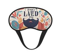 Fathers Day Love Dad 1 Print Fashion Sleep Eye Mask for Men Women, 100% Blackout Eye Mask, Soft Covering Strong Light, Suitable for Travel/Yoga/Nap