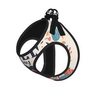 Fathers Day Love Dad Print Dog Harness,Pet Leash Vest For Small To Medium Dogs,Perfect For Outdoor Adventures