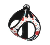 Fathers Day Love Dad Print Dog Harness Reflective Pet Vest Harness Puppy Harnesses Leash Set,For Walking Training