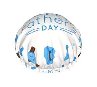 Fathers Day Love Dad Print Shower Cap for Women & Men â€“ Double-Layer Bath Hair Cap, Ideal for Salon, Hotel Essentials L