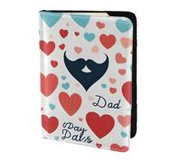 Fathers Day Love Dad Print Stylish Men Women 5.5 Inch Passport Travel Document Wallet For Secure Storag, Black, One Size