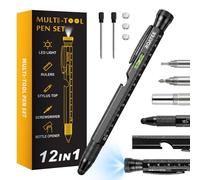 Fathers Day Mens Gifts for Husband Dad, 12 in 1 Multitool Pen for Men, Fathers Day Gift from Daughter Wife Son, Anniversary Birthday Gift for Men, Gadgets Tool