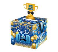 Fathers Day Money Box | Money Holder Box With Pull Out,Cash Wrap Container With Card And 30 Bags For Daughter Son Wife Mothers