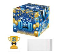 Father's Day Money Pull Box 34x28 cm, Surprise Cash Gift Set for Dad