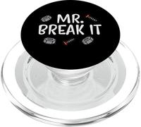 Fathers Day Mr Break it Funny Dad Daddy Papa Matching Men PopSockets PopGrip for MagSafe